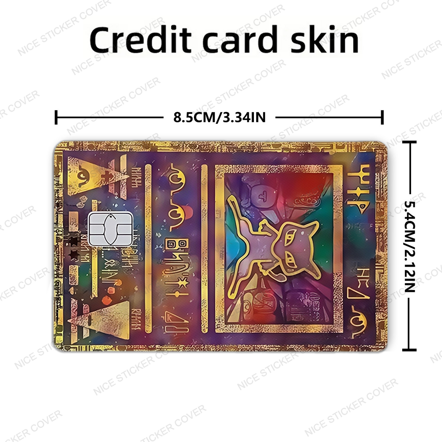 2pcs Holographic Anime Credit Card Skins