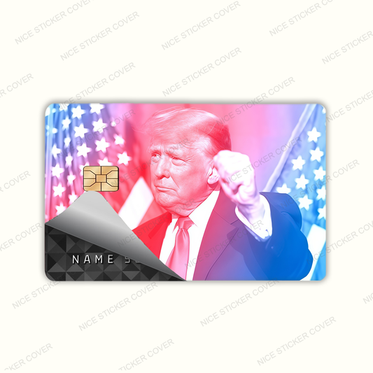 Holographic Trump Debit Card Skin Stickers