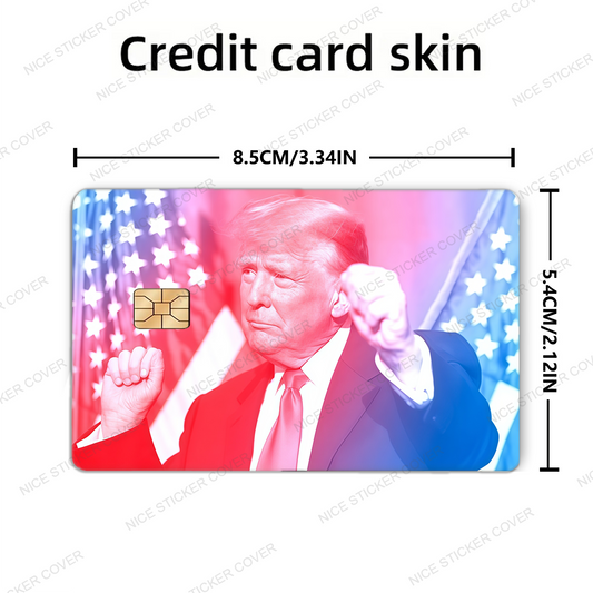 2 Pcs Holographic Debit Card Stickers Trump