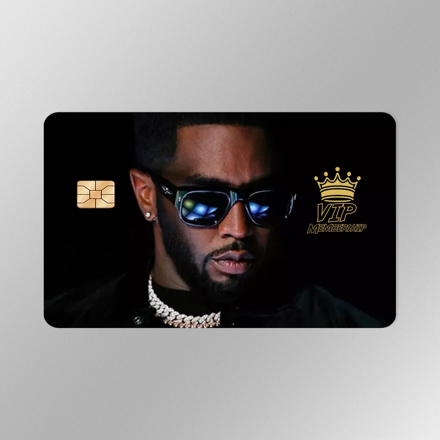 2 pcs Vinyl Credit Card Skins DIDDY PARTY V.I.P Membership Card Stickers