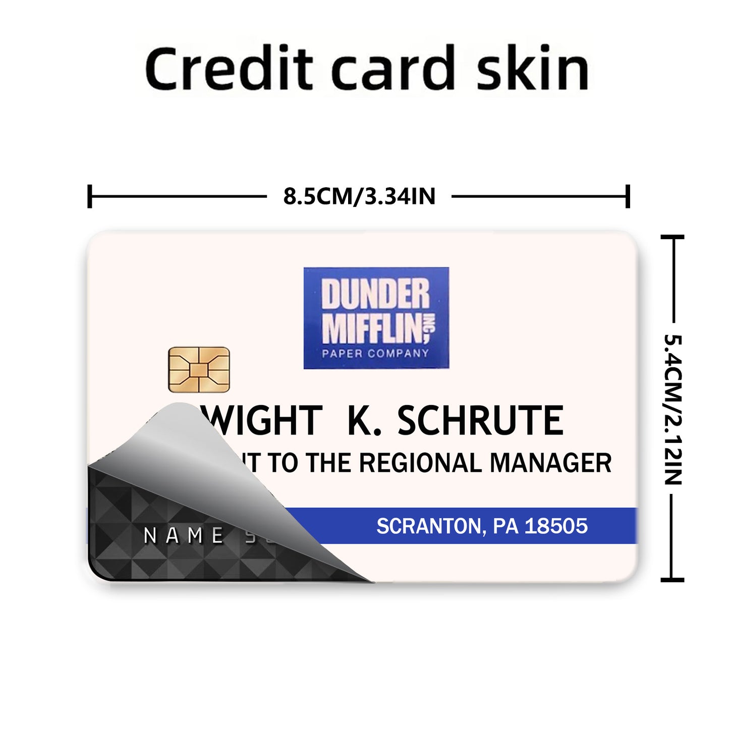 Dwight Schrute 2 Pcs PVC Credit Card Skin