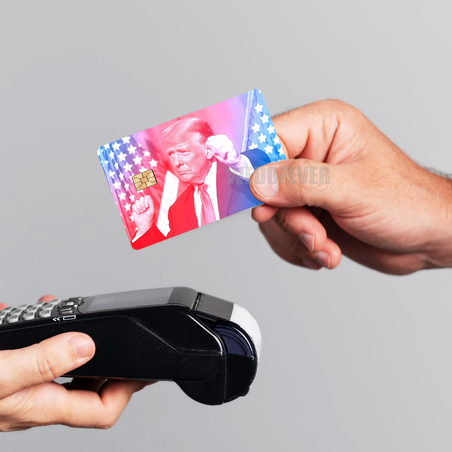 2 Pcs Holographic Debit Card Stickers Trump