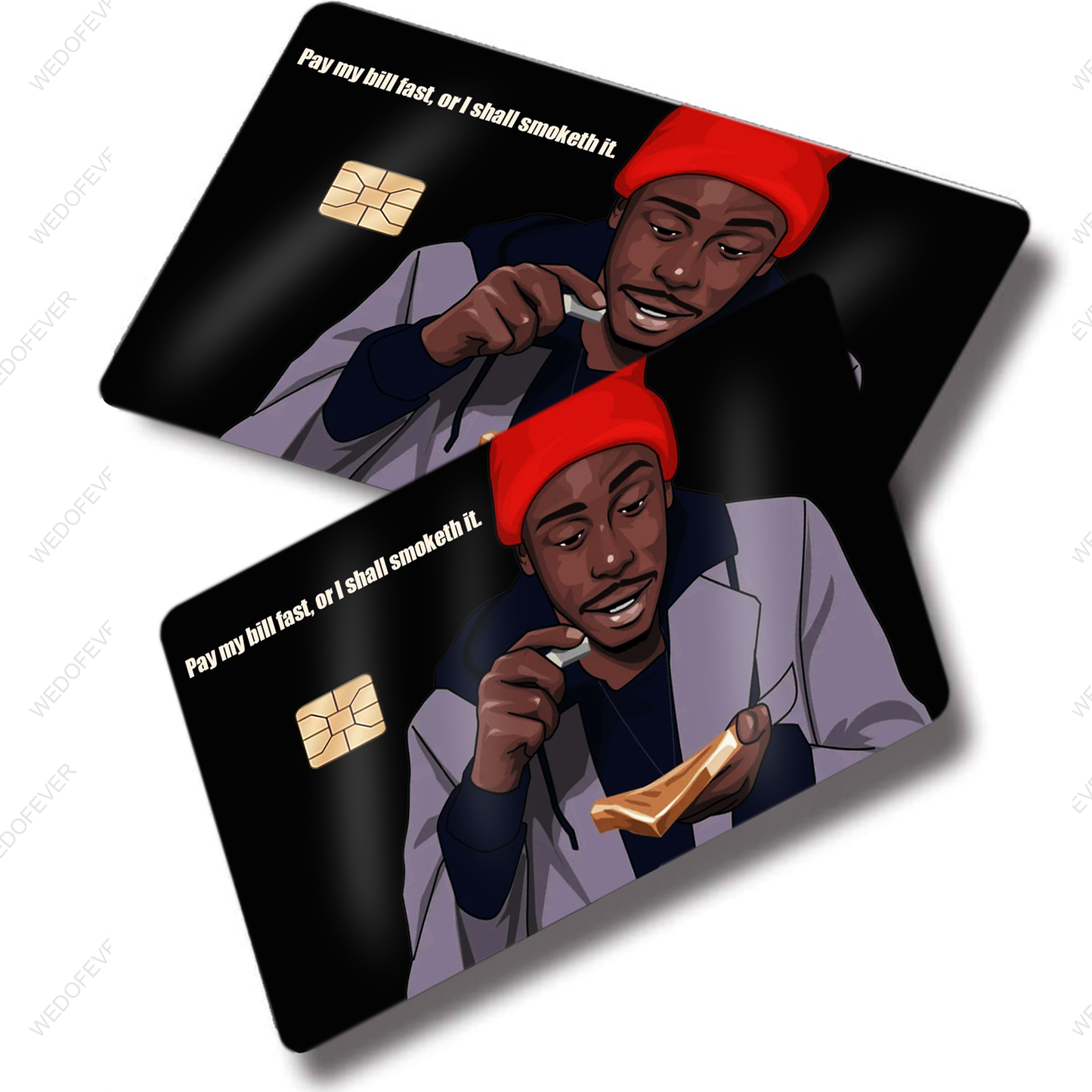 2Pcs Classic Tyrone Biggus Debit Card Stickers