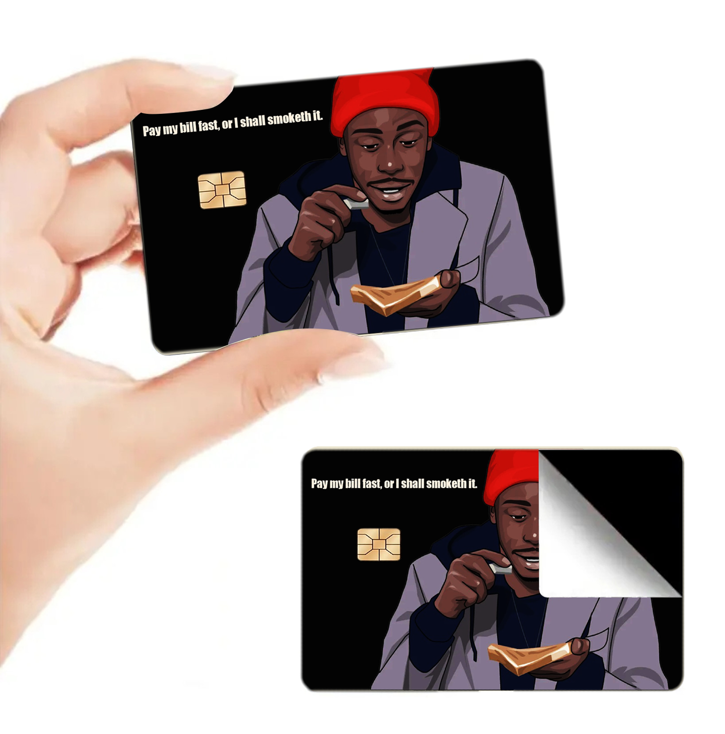 2Pcs Classic Tyrone Biggus Debit Card Stickers