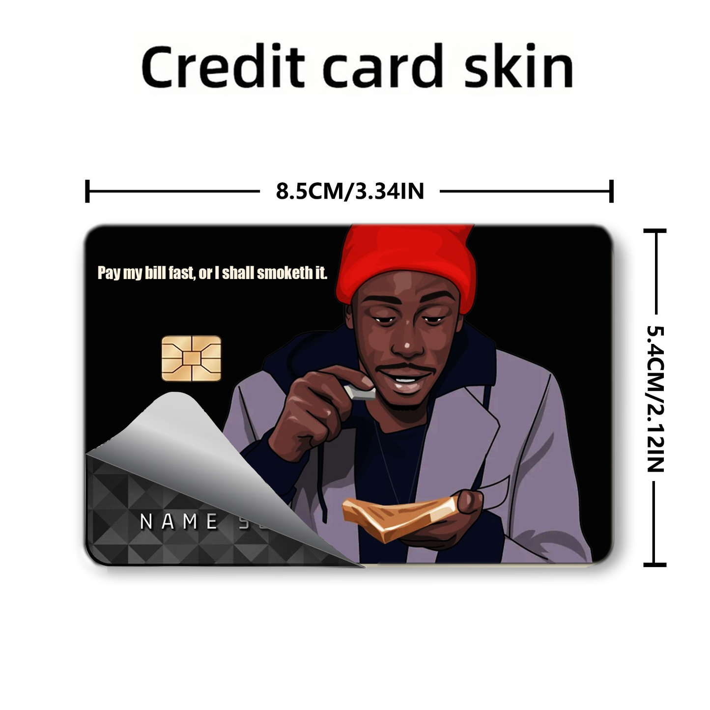 2Pcs Classic Tyrone Biggus Debit Card Stickers