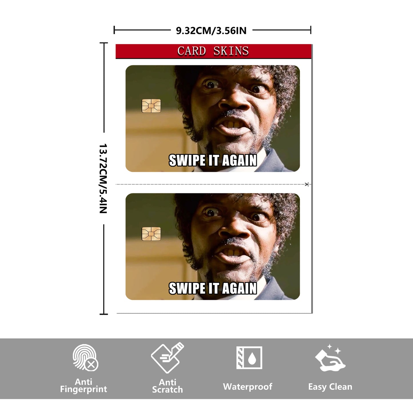 2 Pcs Funny Meme Card Credit Card Skins